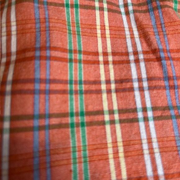 Ivy Crew Men's Button Down Shirt Orange Plaid Multicolor Size Medium - Picture 6 of 7